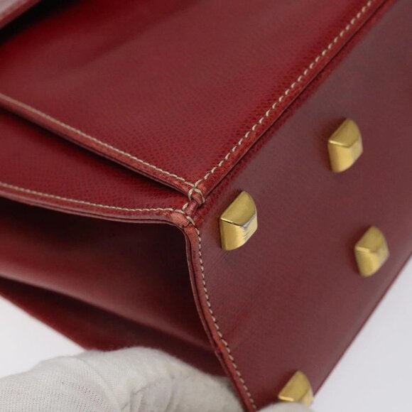 Salvatore Ferragamo Shoulder Bag Leather Red Auth 98267 - Picture 4 of 16